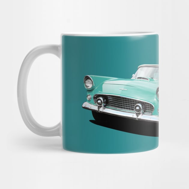 1956 Ford Thunderbird in teal by candcretro